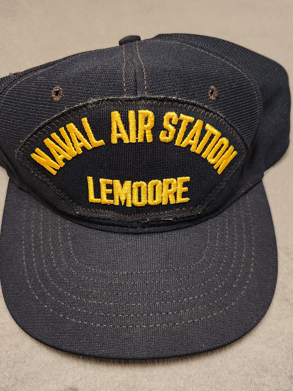 Naval Air Station Lemoore Unisex Embroidered Patch Cap - Black & Yellow